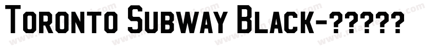 Toronto Subway Black字体转换
